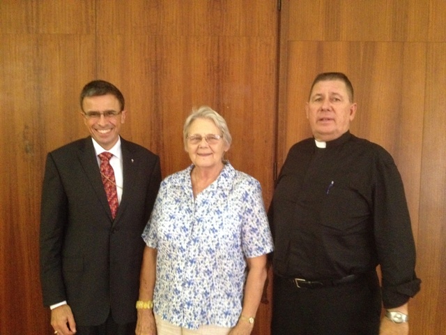 Pastor Colvin with Ieva Vlahovs and Pastor Gunis